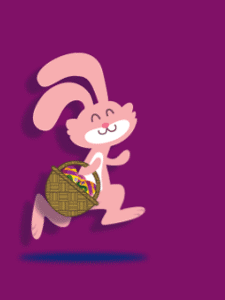 Gif animé Pâques lapin